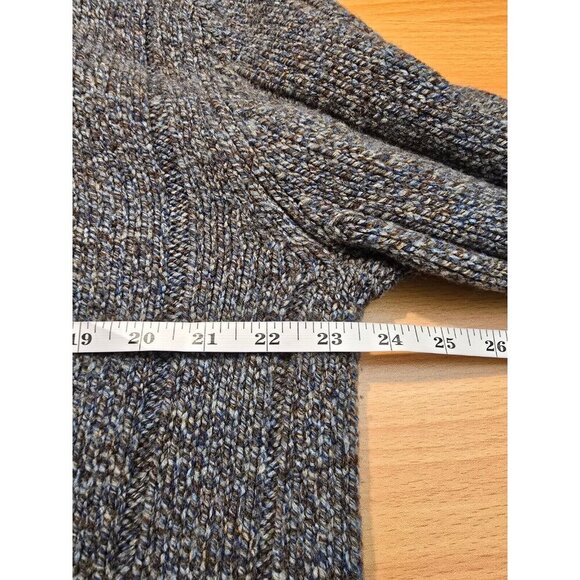 Express Mens Cardigan Sz XL Full Zip Chunky Knit Stretch Mock Neck Wool Blend - Picture 4 of 12